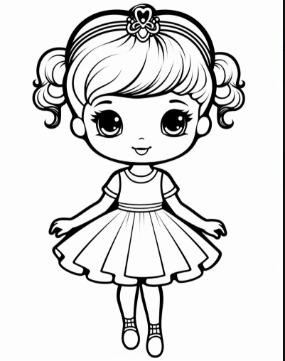 250 Kawaii Ballerina Coloring Pages for Ages 3  Instant Digital Download | Printable PDF | 8.5 x 11 Inches