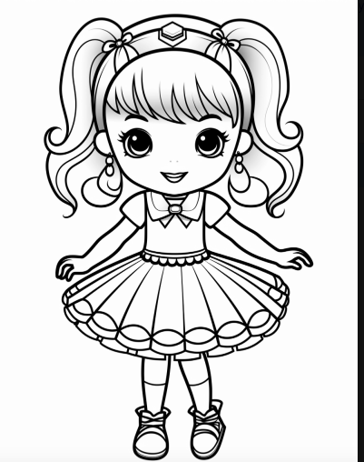 250 Kawaii Ballerina Coloring Pages for Ages 3  Instant Digital Download | Printable PDF | 8.5 x 11 Inches