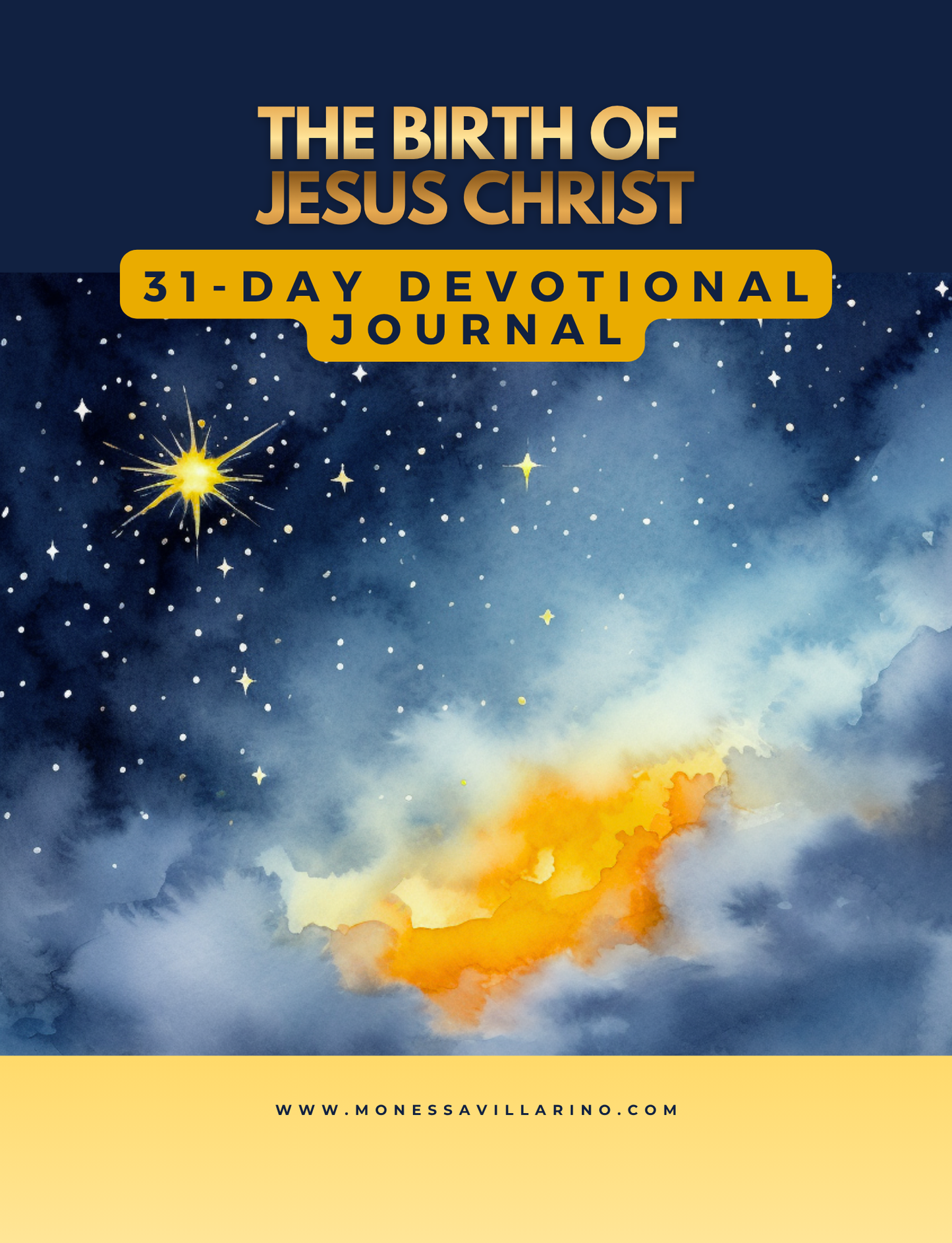 The Birth of Jesus Christ 31- day devotional journal | Instant Download | A4 Canva Editable