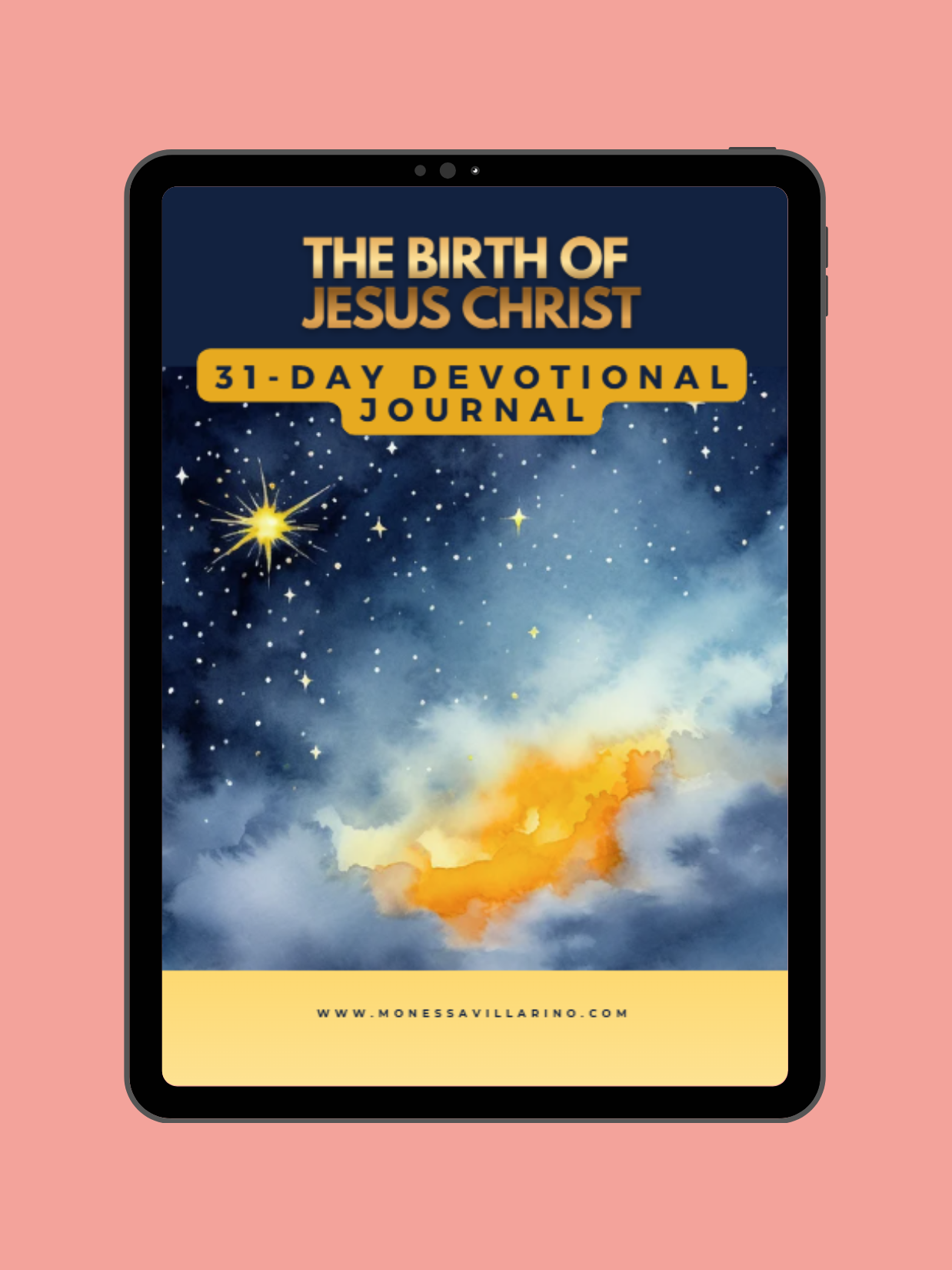 The Birth of Jesus Christ 31- day devotional journal | Instant Download | A4 Canva Editable