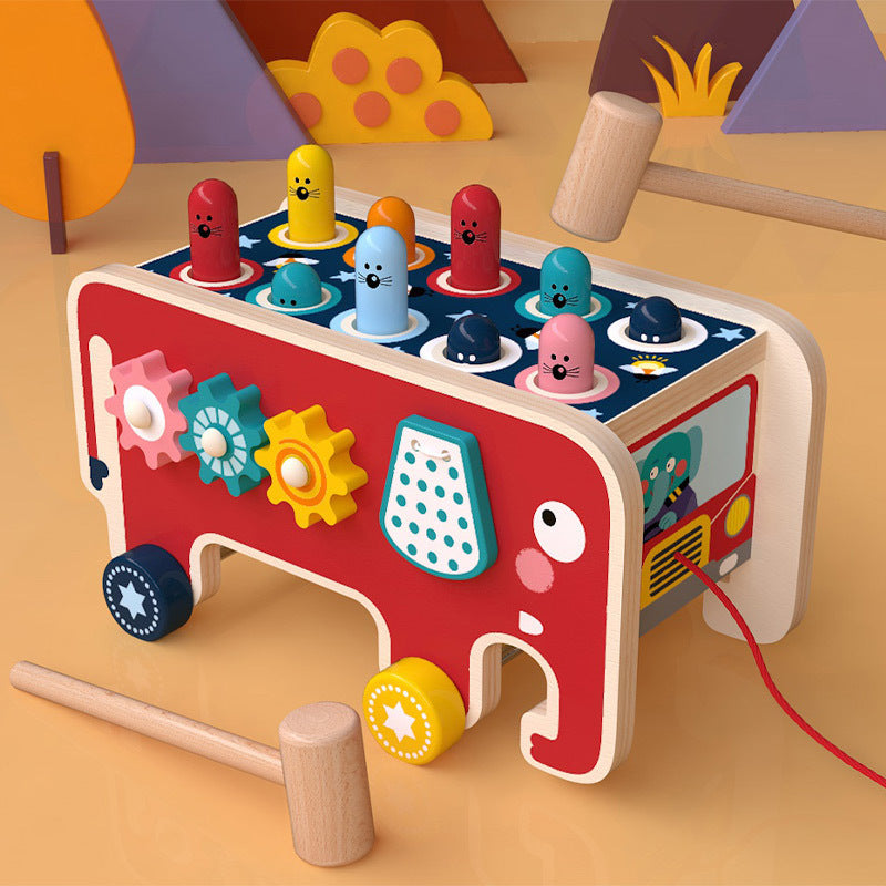 Kids Wooden Pounding Bench Animal Bus Toy 5dc69686f4bc686eefcc010e19ff9a8c
