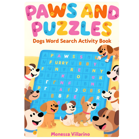 Paws and Puzzles: Dogs Word Search Activity Book