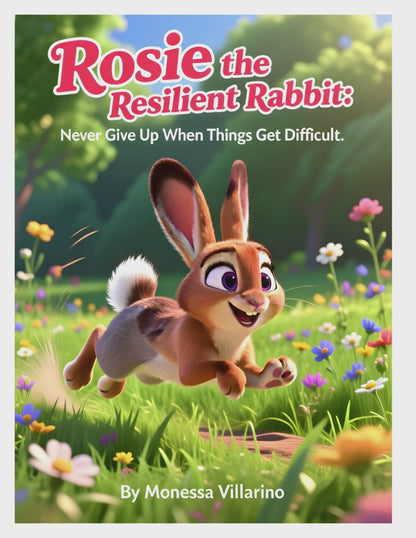 Rosie the Resilient Rabbit: Never Give Up When Things Get Difficult | Children Bedtime Stories | Ebook 8.5 X 11 Digital Download