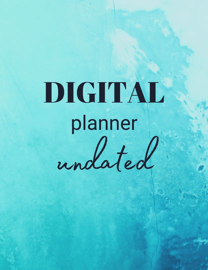 Ocean Blue Edition Digital Planner | Undated | 8.5×11 PDF | 36 Pages