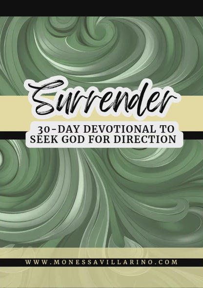 Surrender 30-Day Devotional to seek god for Direction | 33 Pages | A4 Instant Download| Canva Editable