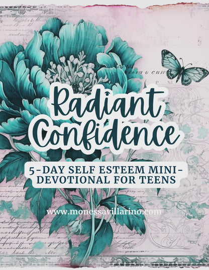 Radiant Confidence: 5-Day Self-Esteem Mini-Devotional for Teens | 8.5 X 11 Digital Download Canva Editable